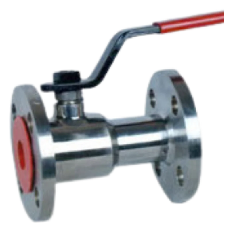 One piece ball valve with lever handle